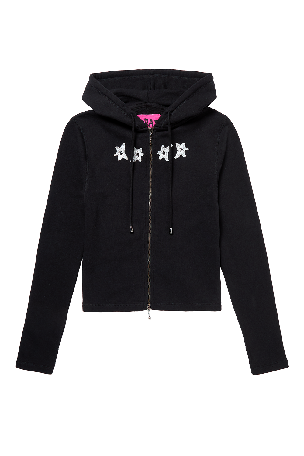 NUMBSKULL APPLIQUÉ ZIP HOODIE - BLACK – BRAT
