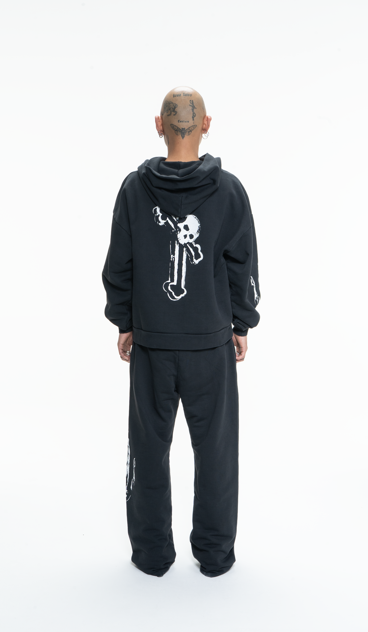 GOTH RUNNER TRACKSUIT HOODIE- MINERAL BLACK