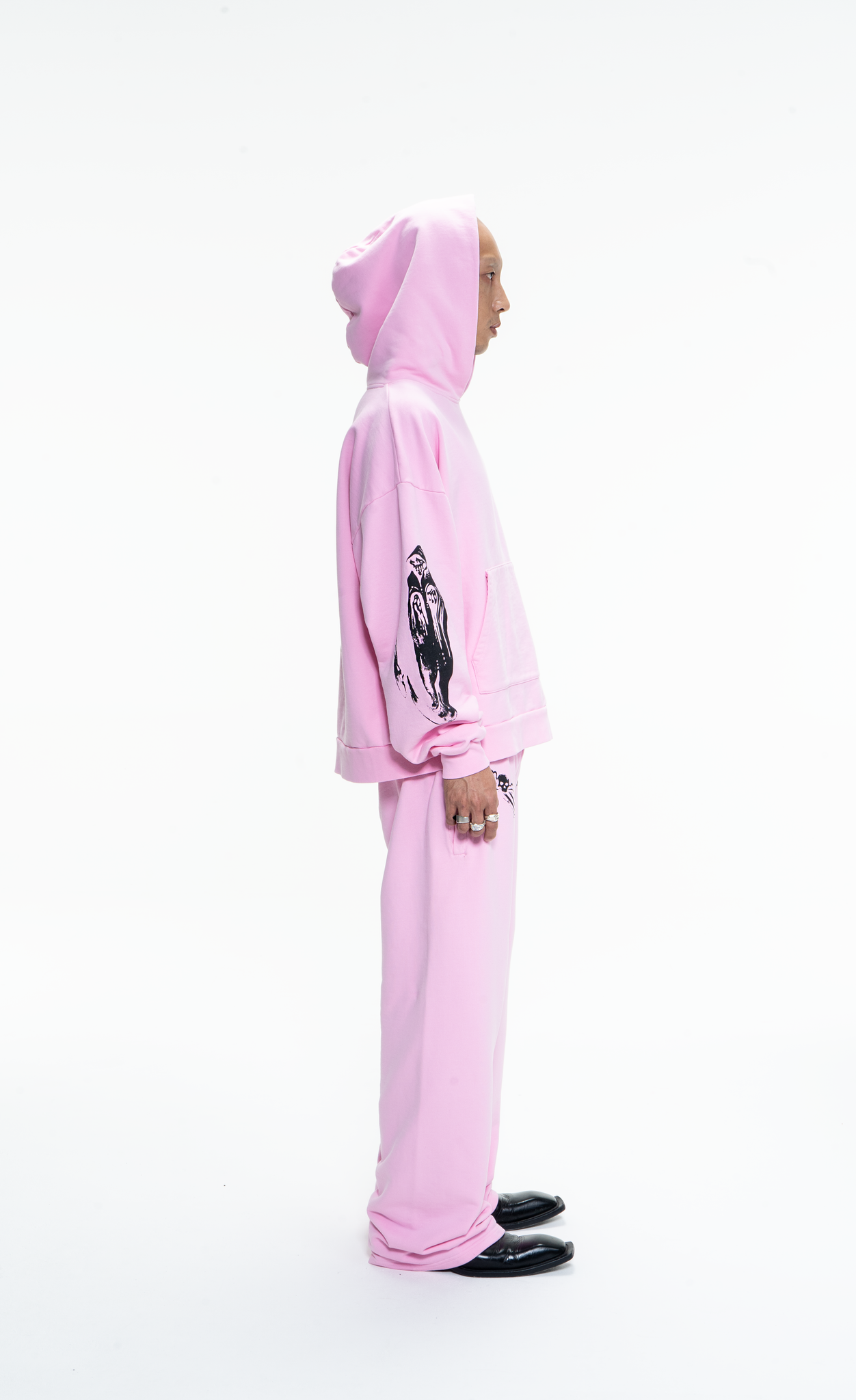 GOTH RUNNER TRACKSUIT HOODIE- CANDY PINK