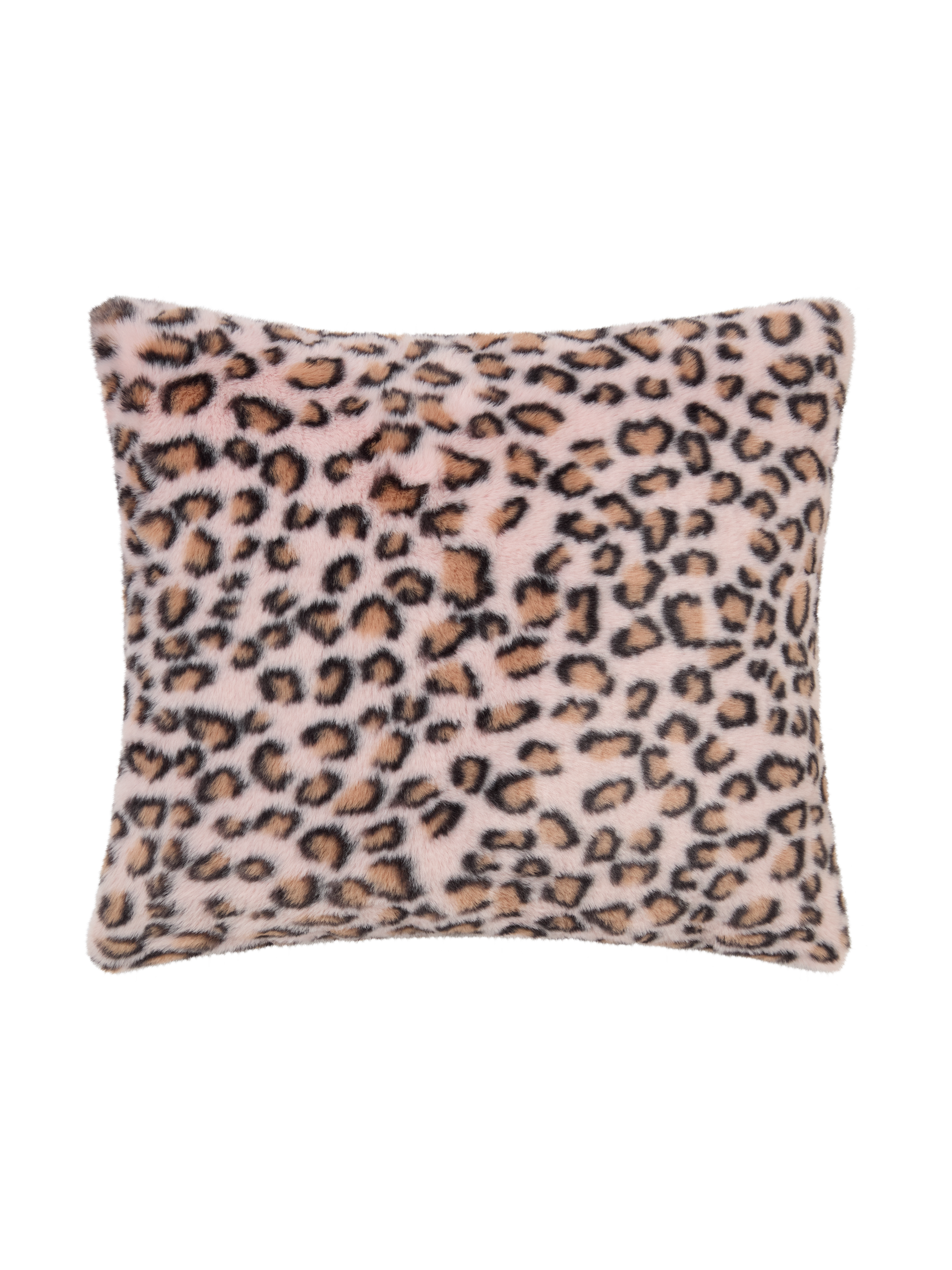 VOODOO PINK LEOPARD FUR CUSHION