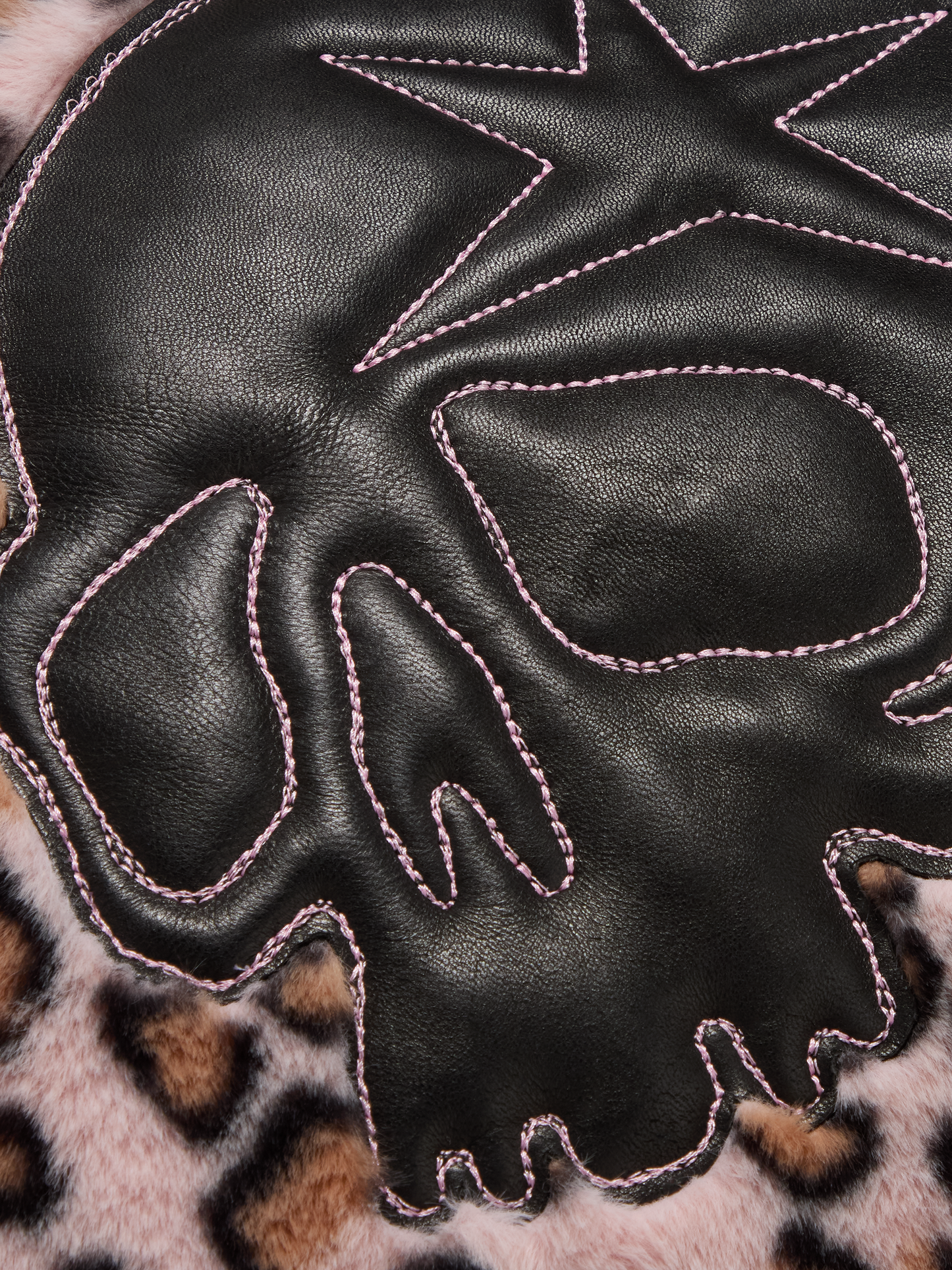 VOODOO PINK LEOPARD FUR CUSHION