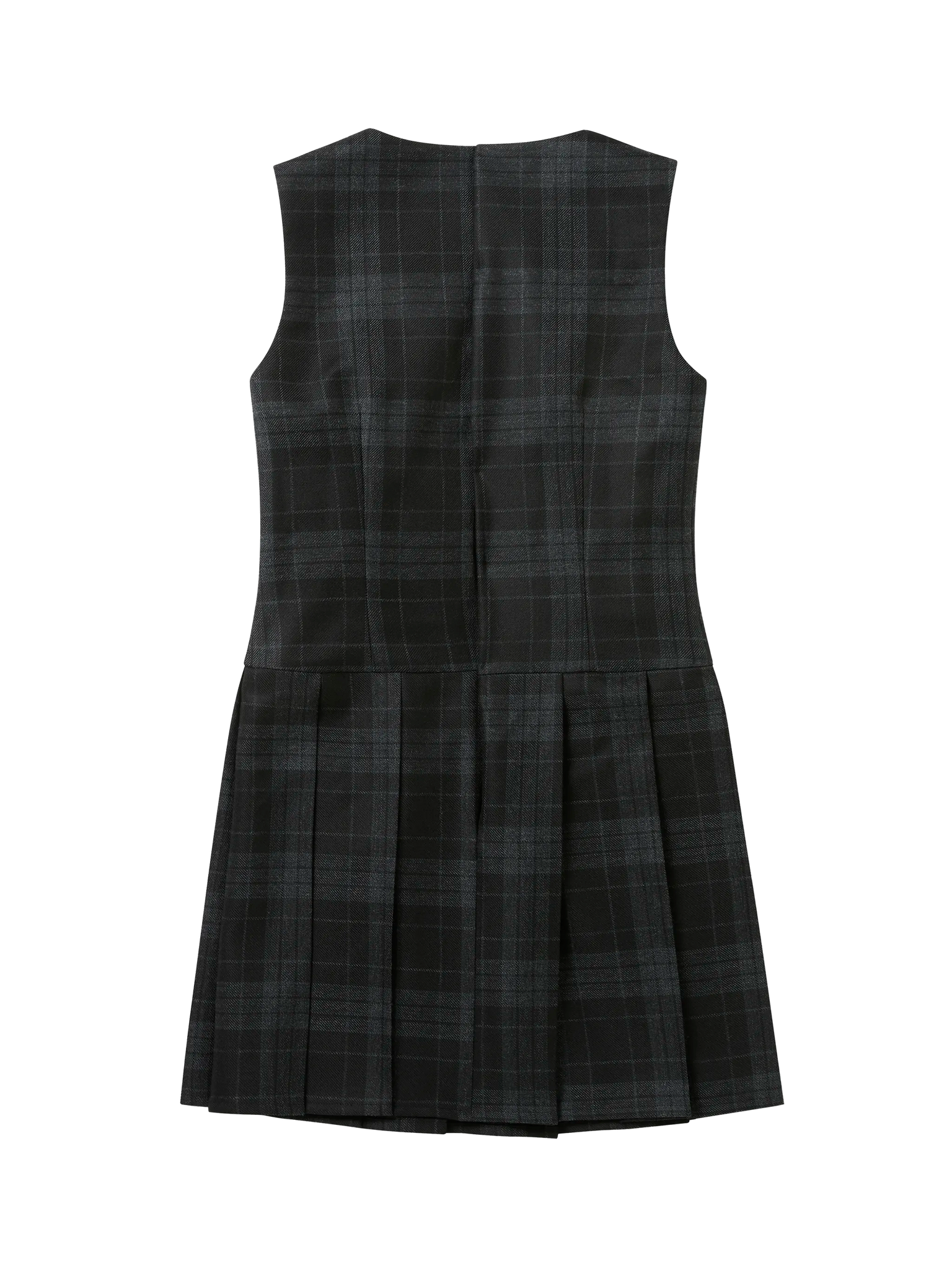 FOUR-PLAY STUDDED TARTAN DRESS - BLACK