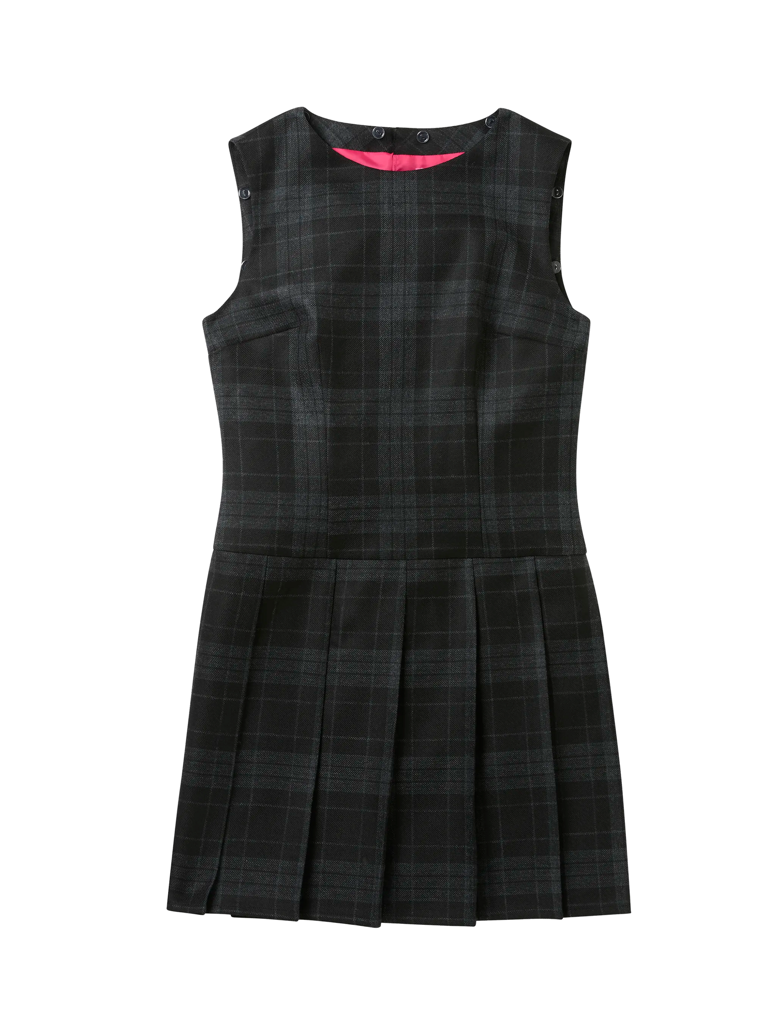 FOUR-PLAY STUDDED TARTAN DRESS - BLACK