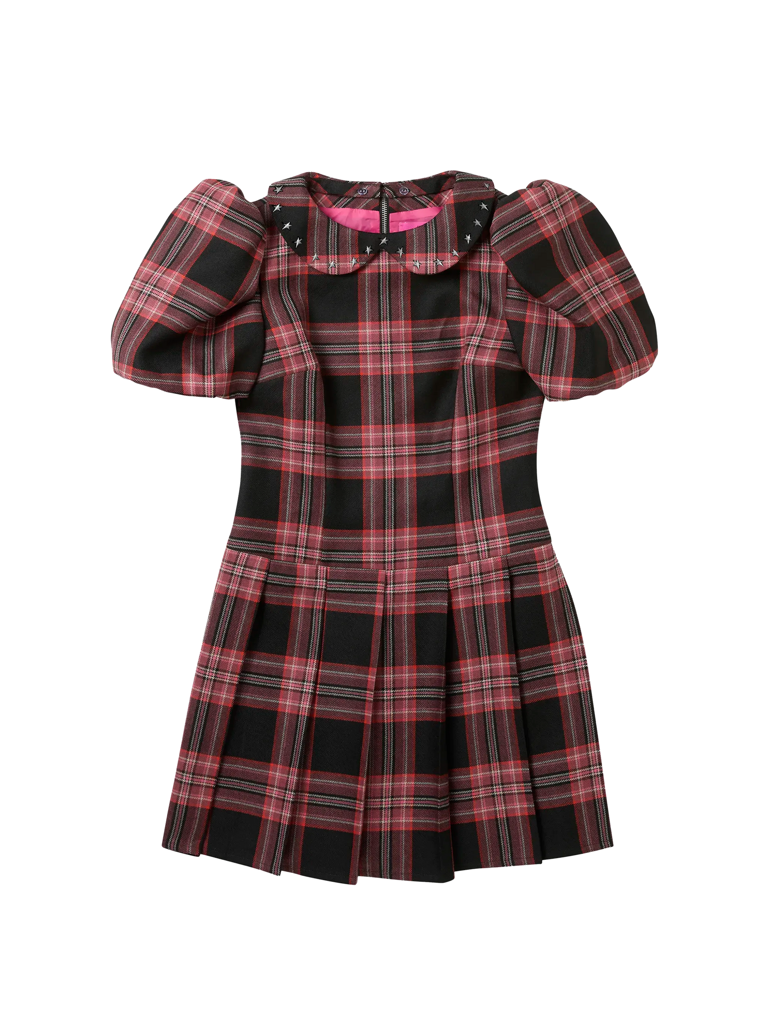 FOUR-PLAY STUDDED TARTAN DRESS - PINK