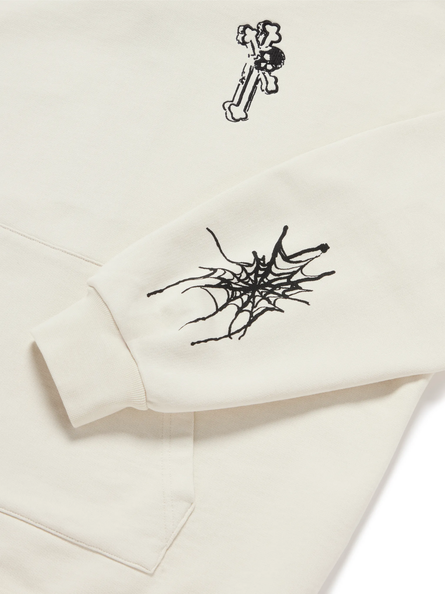 GOTH RUNNER TRACKSUIT HOODIE- BONE WHITE