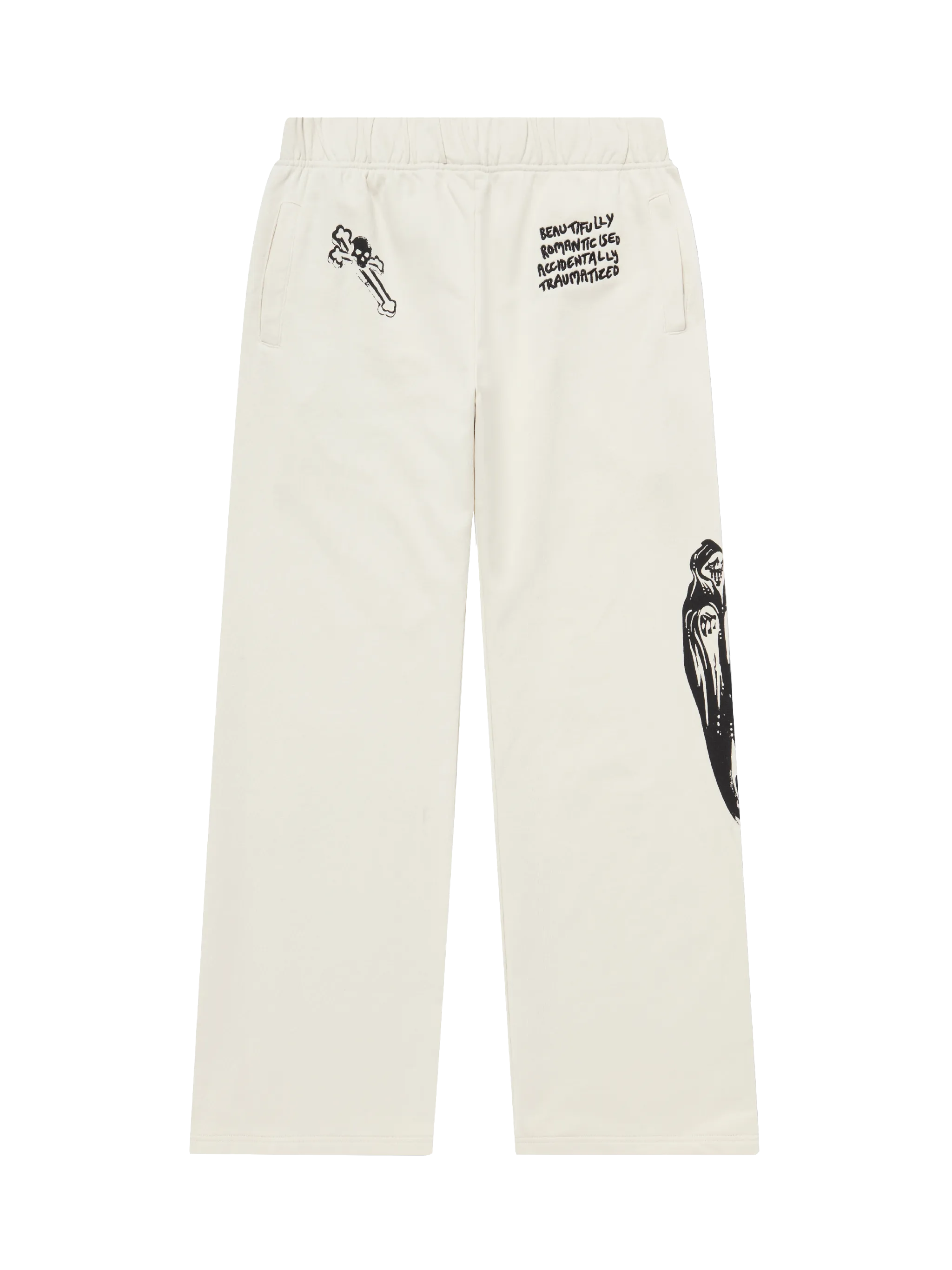 GOTH RUNNER TRACKSUIT BOTTOMS- BONE WHITE – BRAT