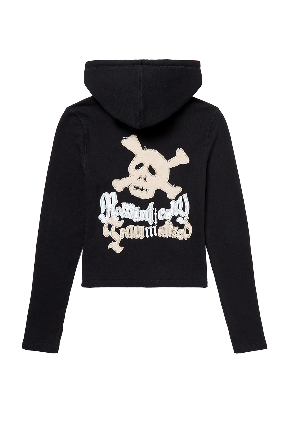 NUMBSKULL APPLIQUÉ ZIP HOODIE - BLACK – BRAT