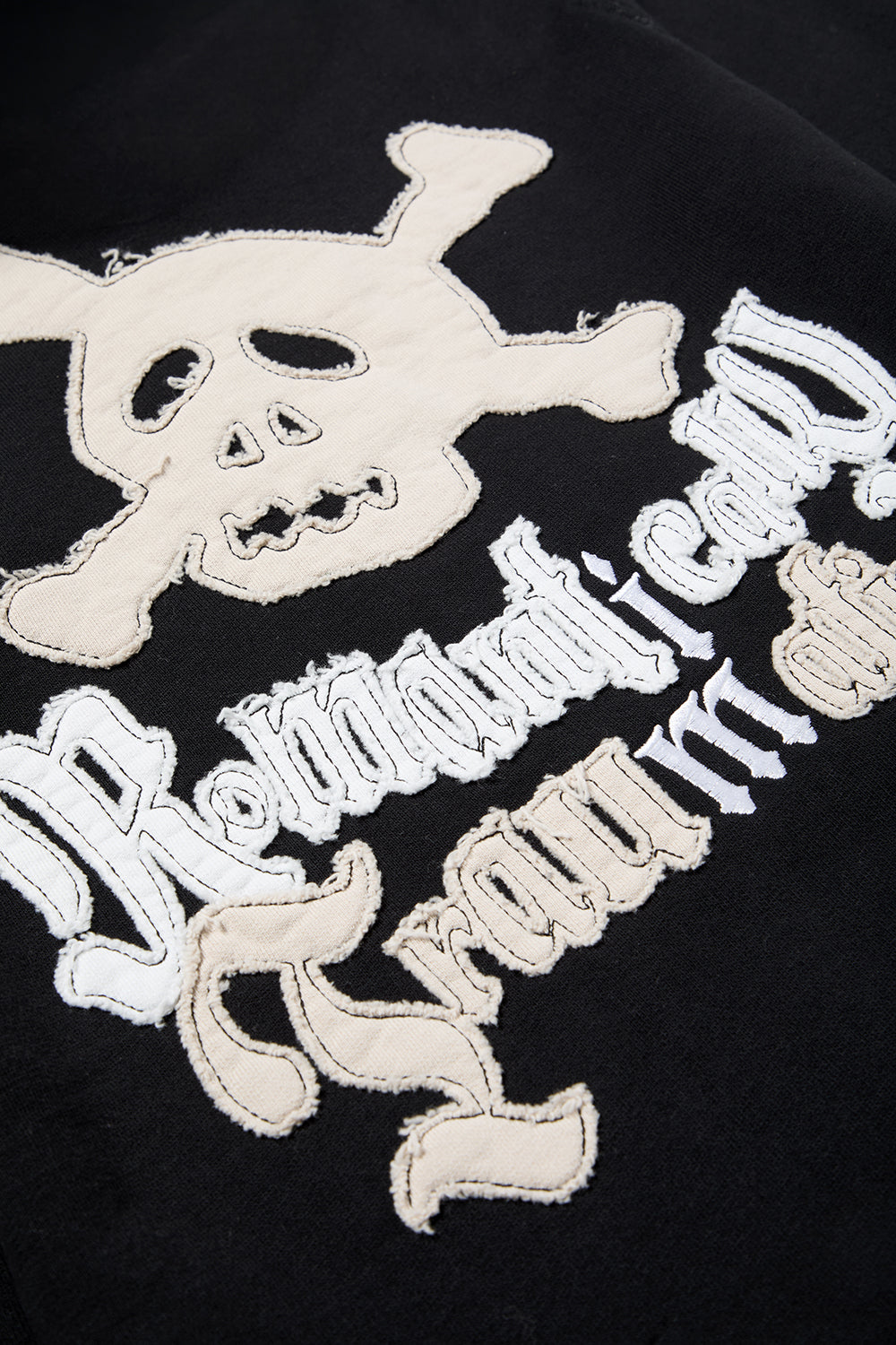 NUMBSKULL APPLIQUÉ ZIP HOODIE - BLACK – BRAT